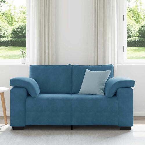 Elskovssofa 120 cm fløjl blå