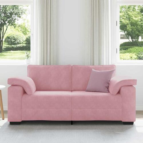 Elskovssofa 140 cm fløjl lyserød