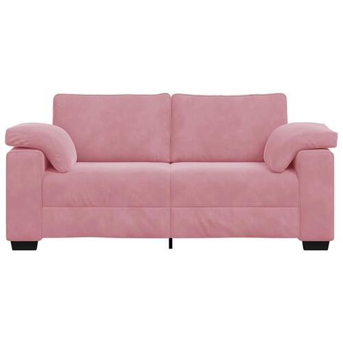 Elskovssofa 140 cm fløjl lyserød