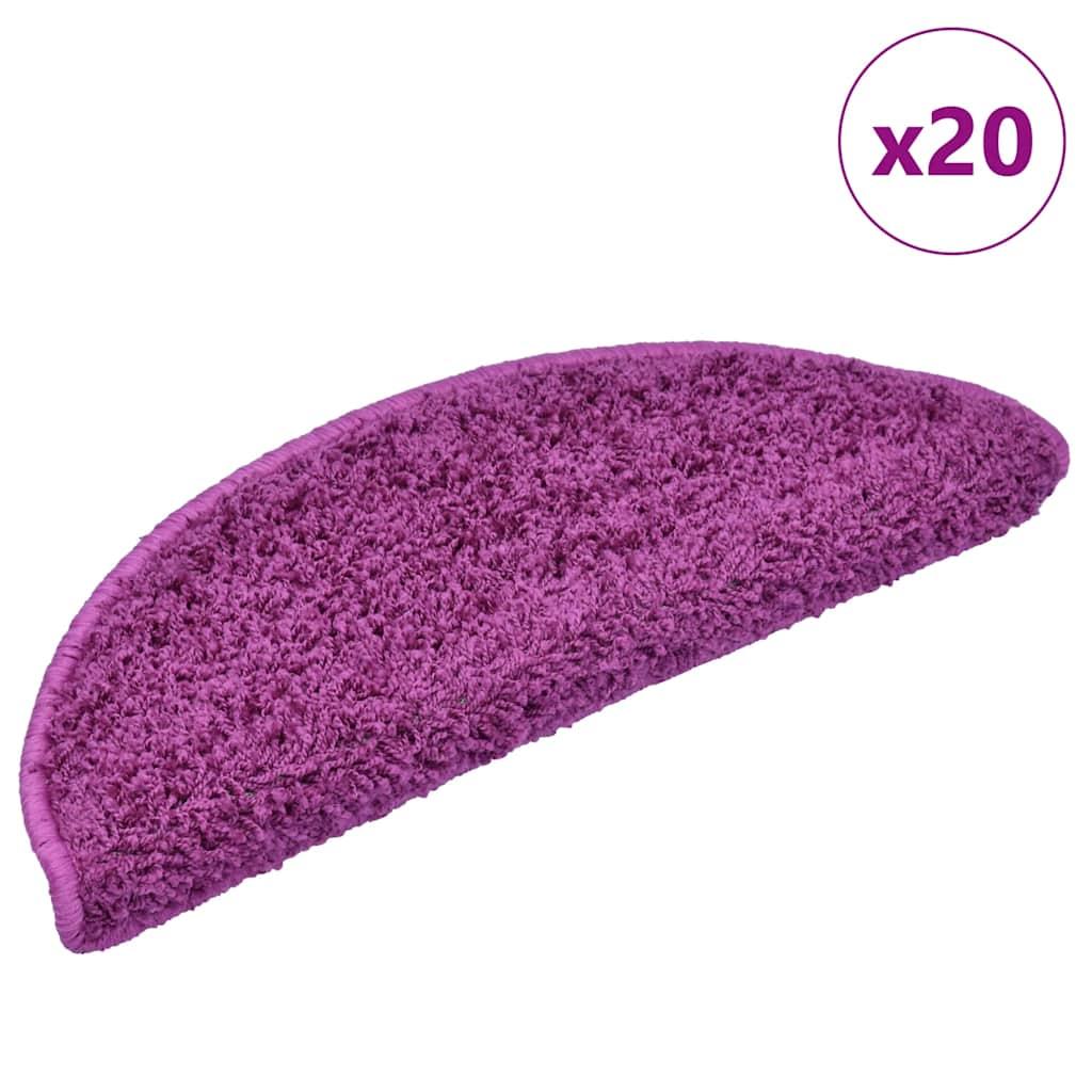 Trappemåtter 20 stk. 65x21x4 cm violet halvrund stor billede