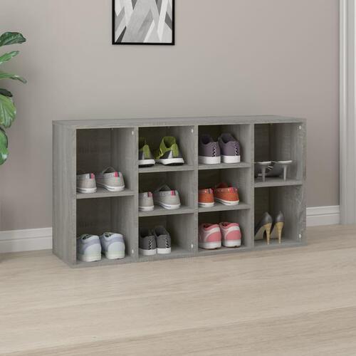 Skobænk 103x30x54,5 cm konstrueret træ Grå sonoma-eg