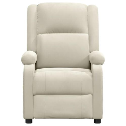 Massagestol velour cremefarvet