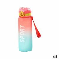 Vandflaske Bewinner Multifarvet 600 ml 7,4 x 7,4 x 19 cm (12 enheder)