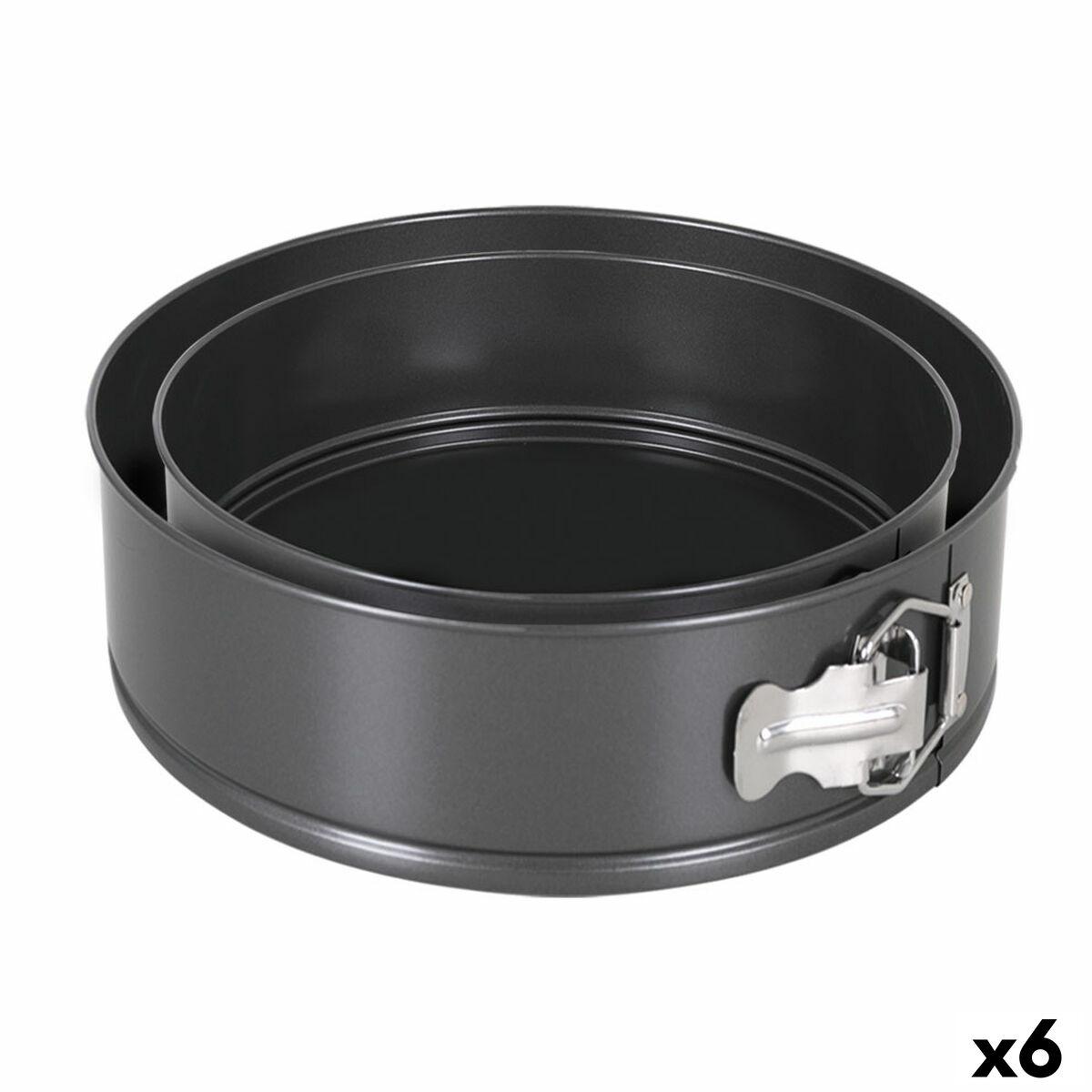 Quttin springforme sæt, sort - 20 × 6,8 cm + 24 × 7 cm (2 dele, 6 enheder)