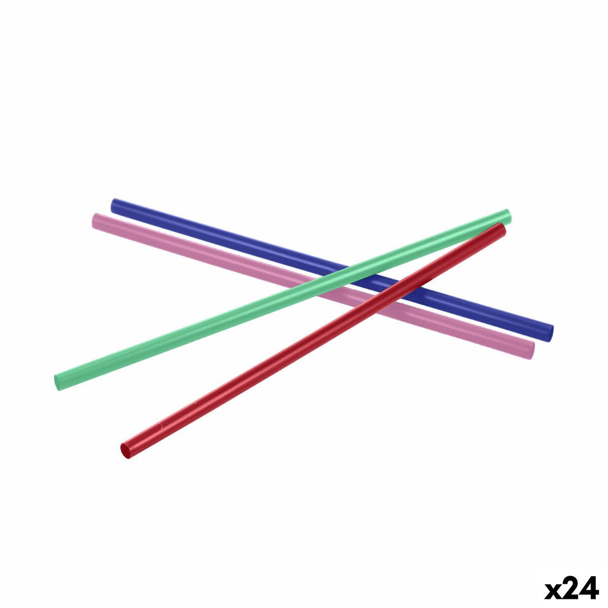 Algon genanvendelige sugerør - plastik, 19,5 cm, Ø 8 mm, multifarvet (25 stk., 24 pk)