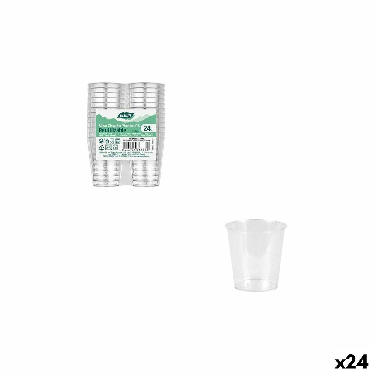 Algon shotglas - Ø 4 cm, 30 ml - 24 stk. gennemsigtige