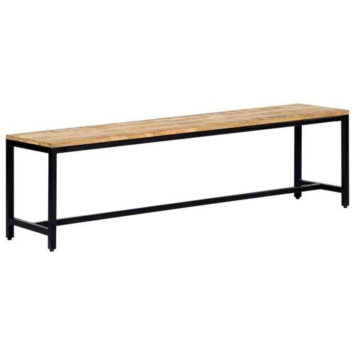Spisebordsbænk 160 cm massivt ru mangotræ