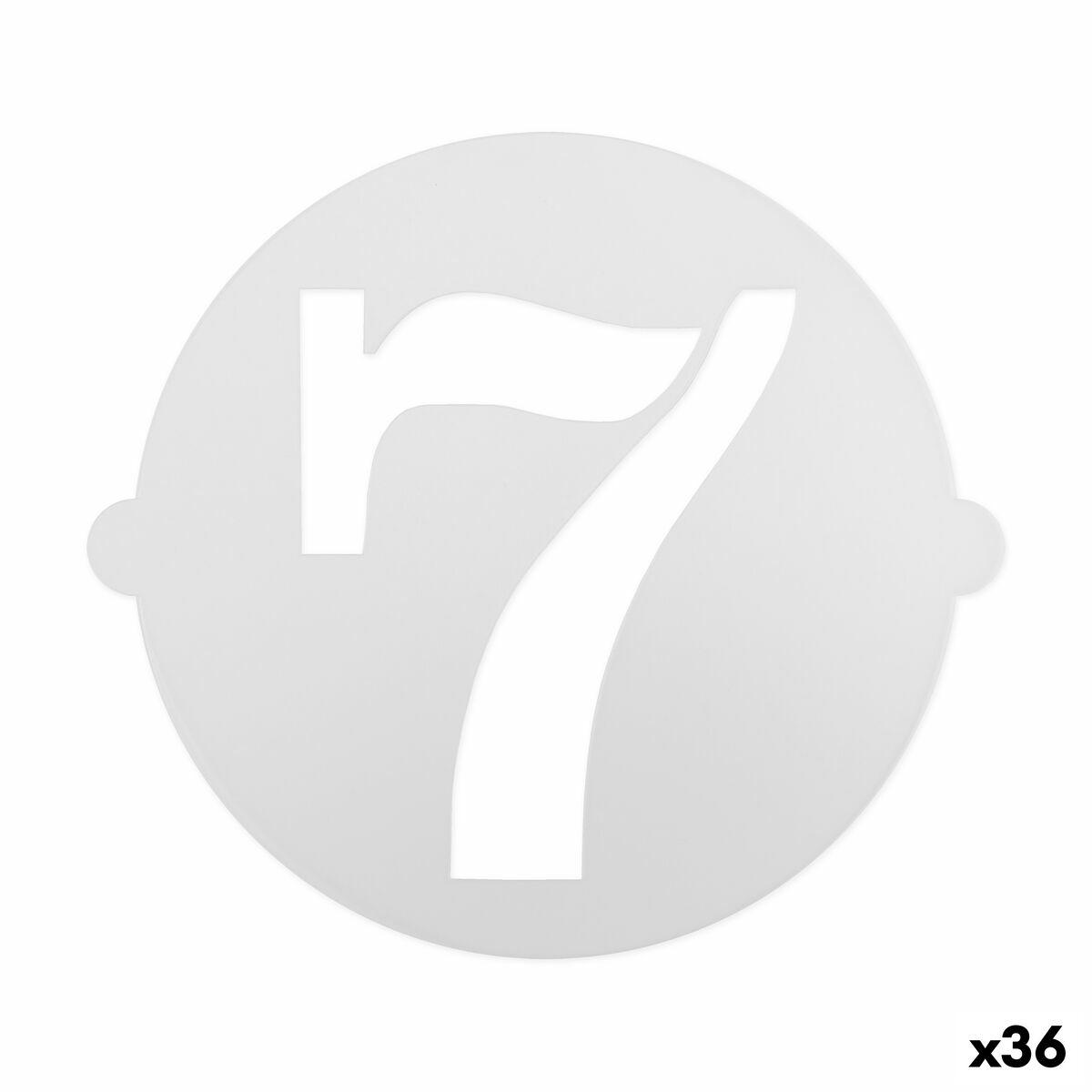 Algon kageskabelon - tal 7, stor (36 stk.)