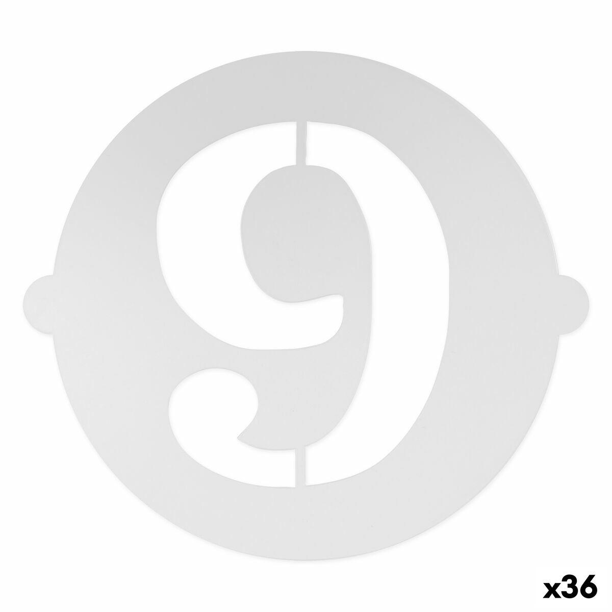 Algon kageskabelon - tal 9, stor, 36 stk.