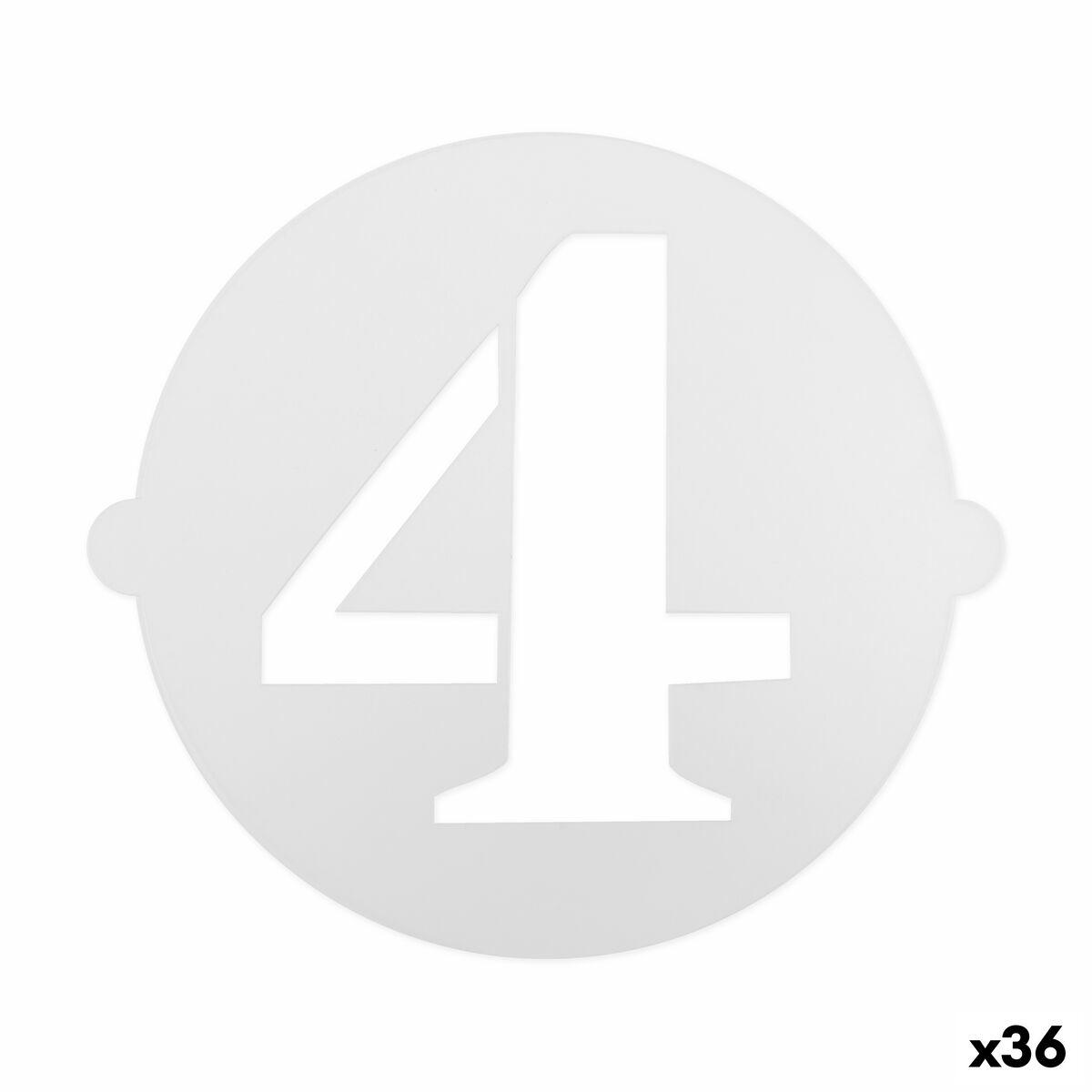 Algon kageskabelon - tal 4, stor (36 stk.)