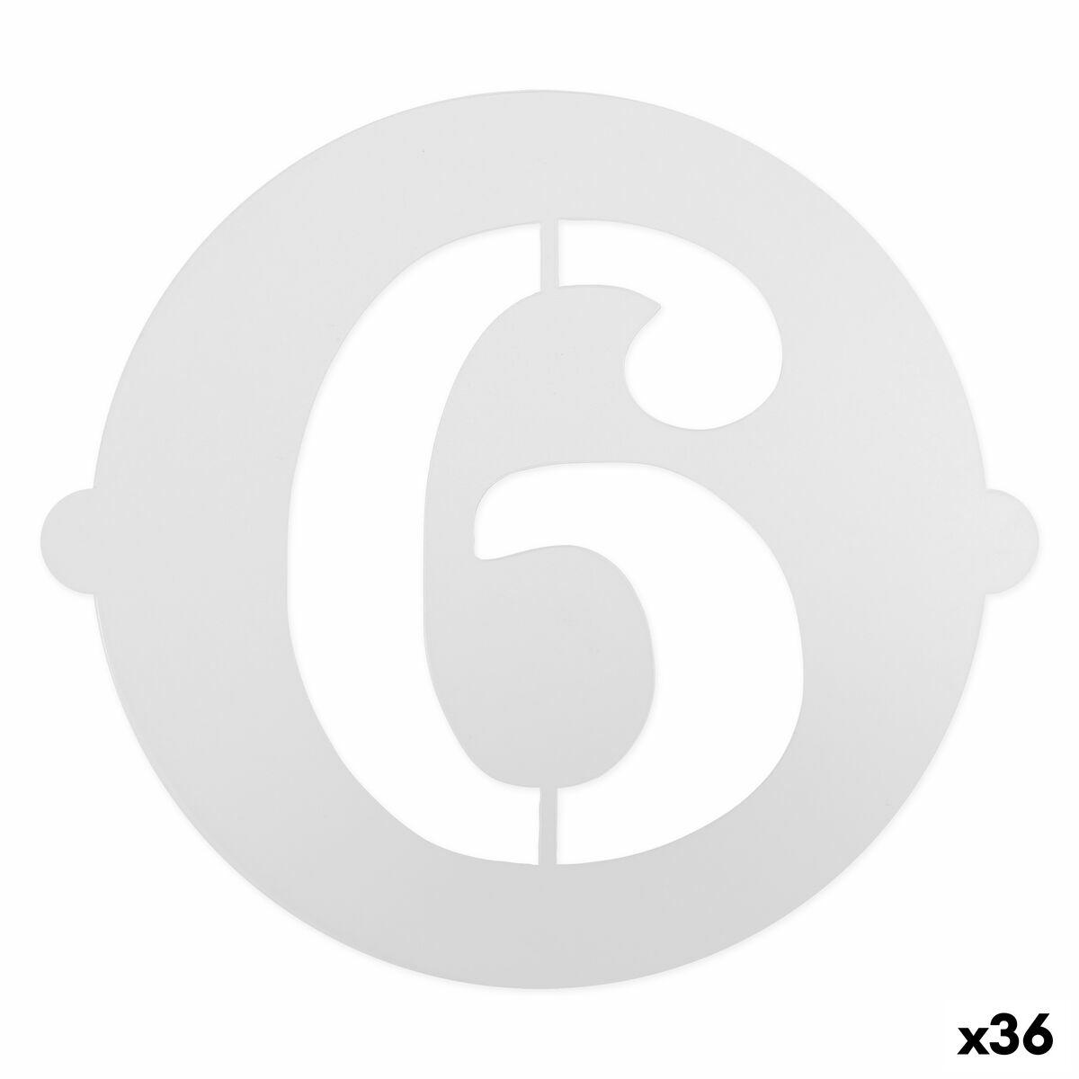 Algon kageskabelon - tal 6, stor, 36 stk.