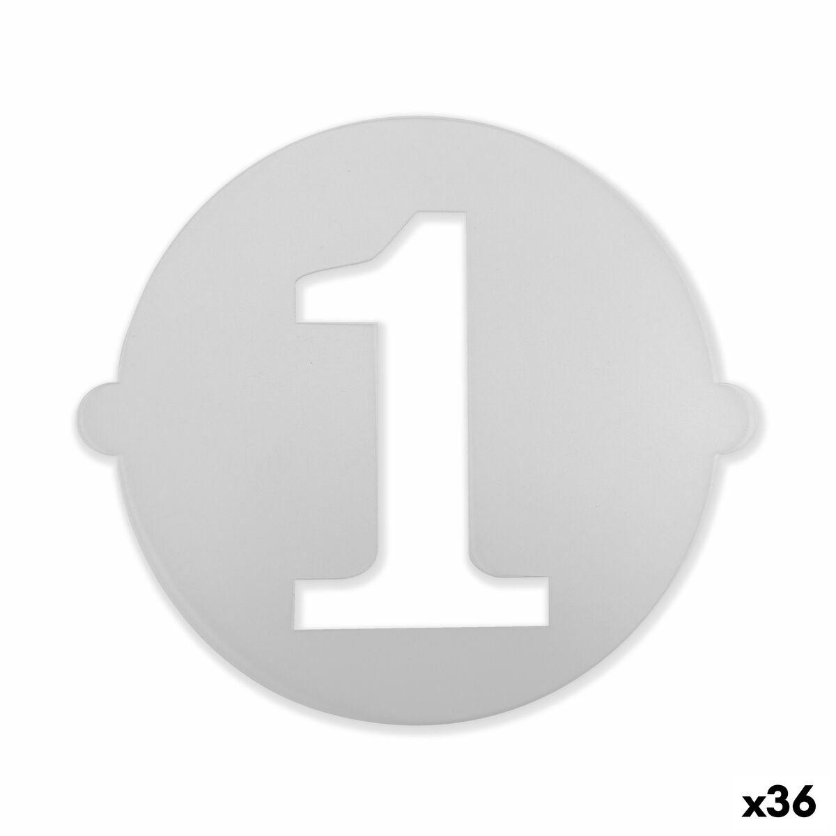 Algon kageskabelon - tal 1, stor, 36 stk.