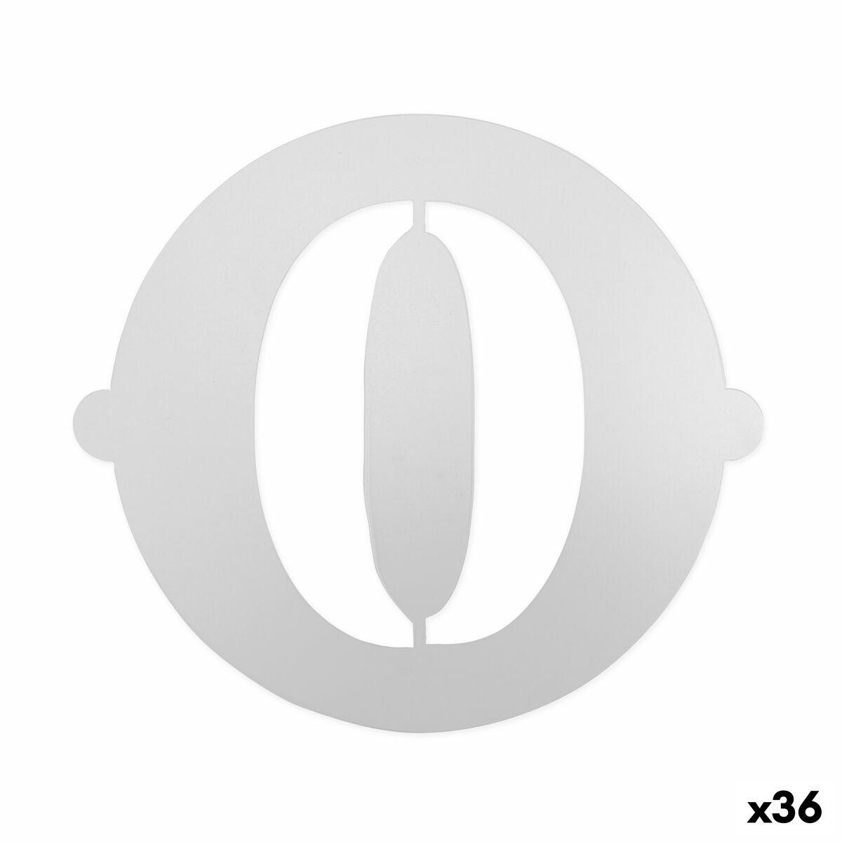 Algon kageskabelon - tal 0, stor (36 stk.)