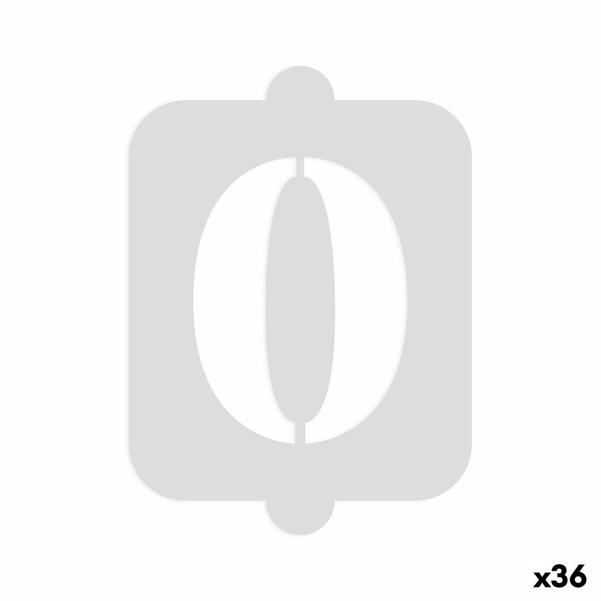 Algon kageskabelon - tal 0, Small (36 stk.)