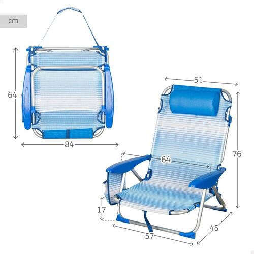 Strandstol Aktive 51 x 76 x 45 cm (2 enheder)