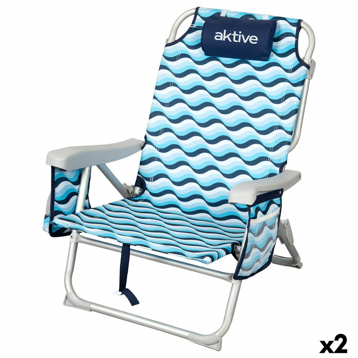Strandstol Aktive 50 x 80 x 58 cm (2 enheder)