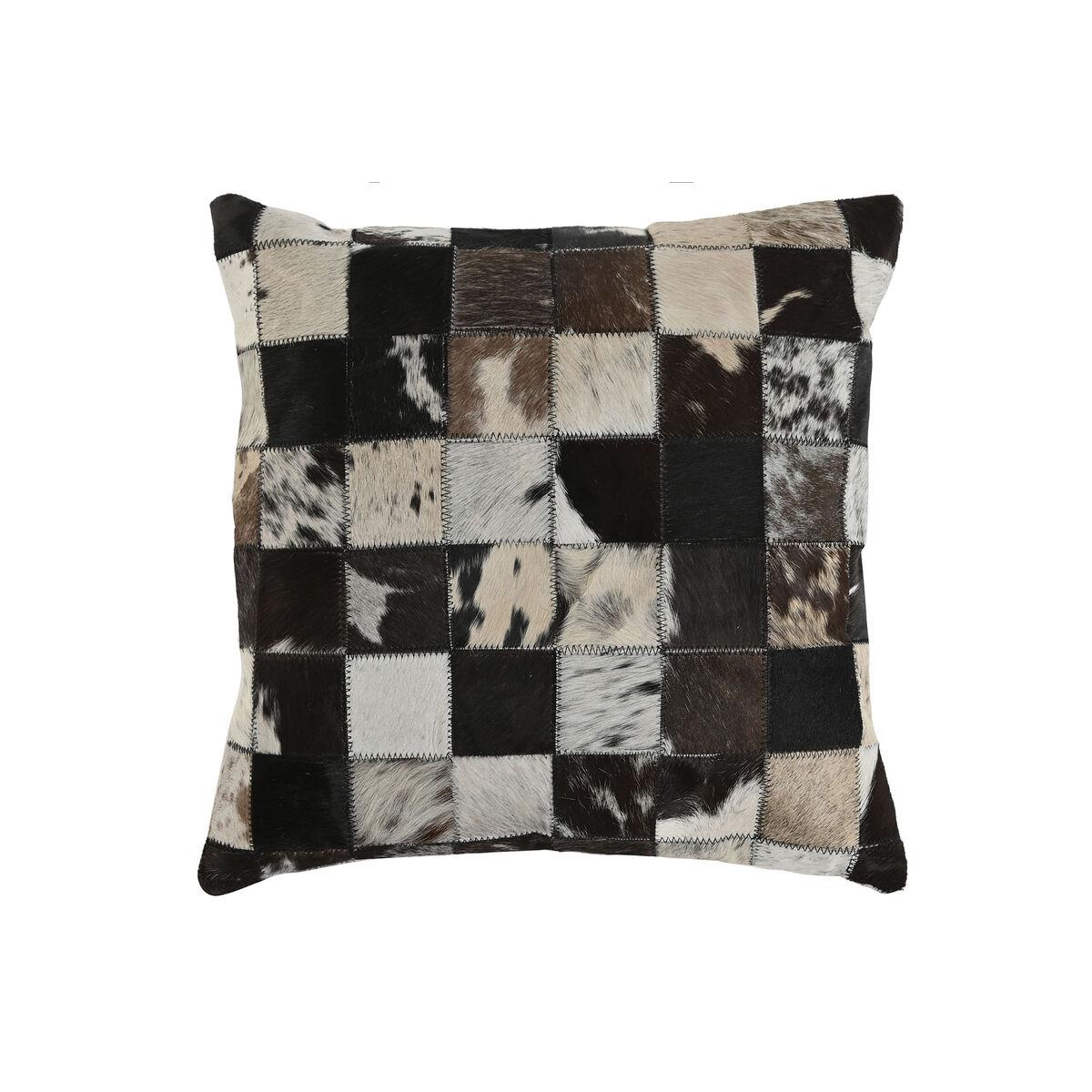 Pyntepude - flødefarvet/mørkebrun, kolonistil, 40 x 40 cm