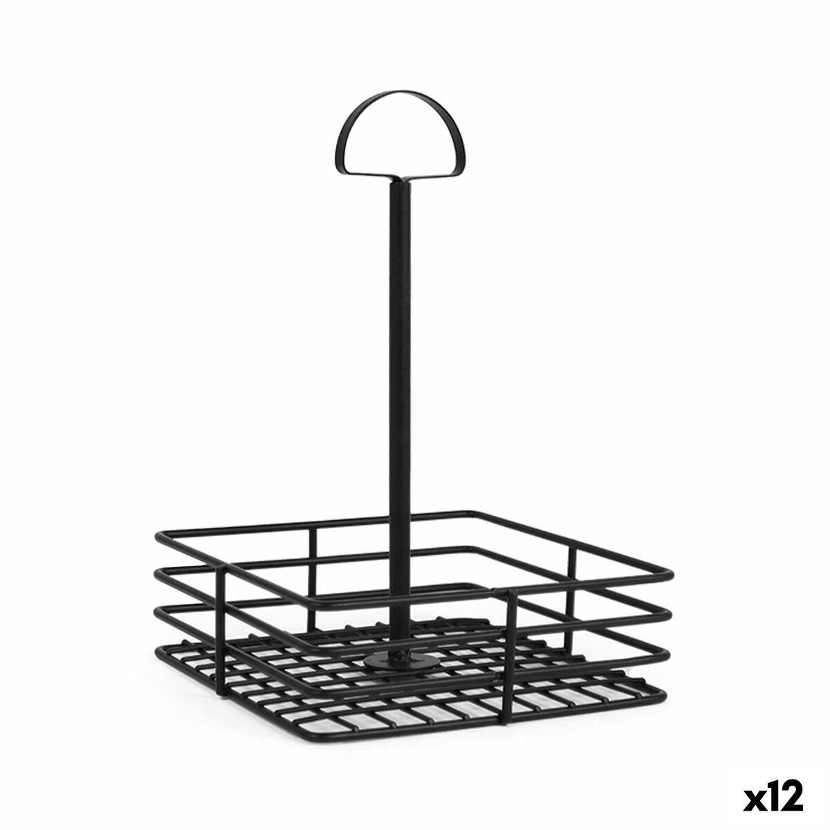 My Bar bordorganisator, firkantet 15 × 15 × 22 cm - sort (12 stk.)