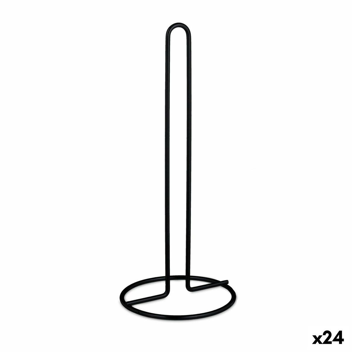 Confortime køkkenrulleholder i metal, sort - 31 cm (24 stk.)