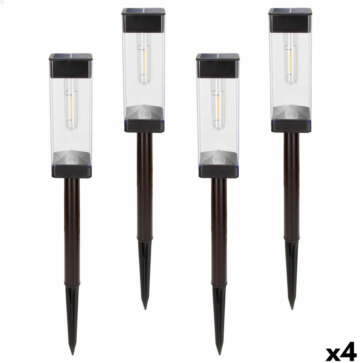 Aktive solcellelamper til haven - 6 × 55 × 6 cm, sæt med 4