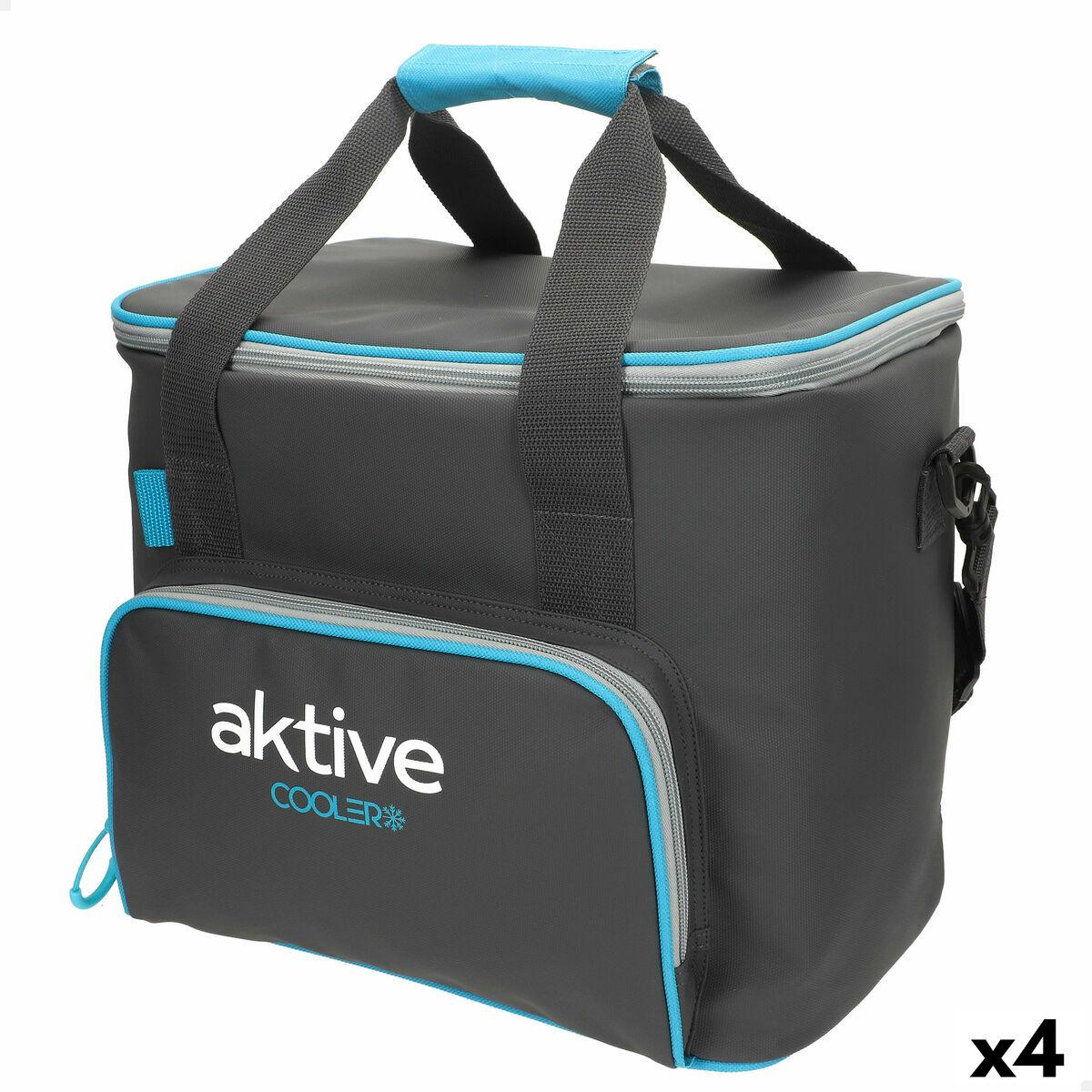 Transportabel Køleboks Aktive 20 L 32 x 28 x 23 cm Sort (4 enheder)