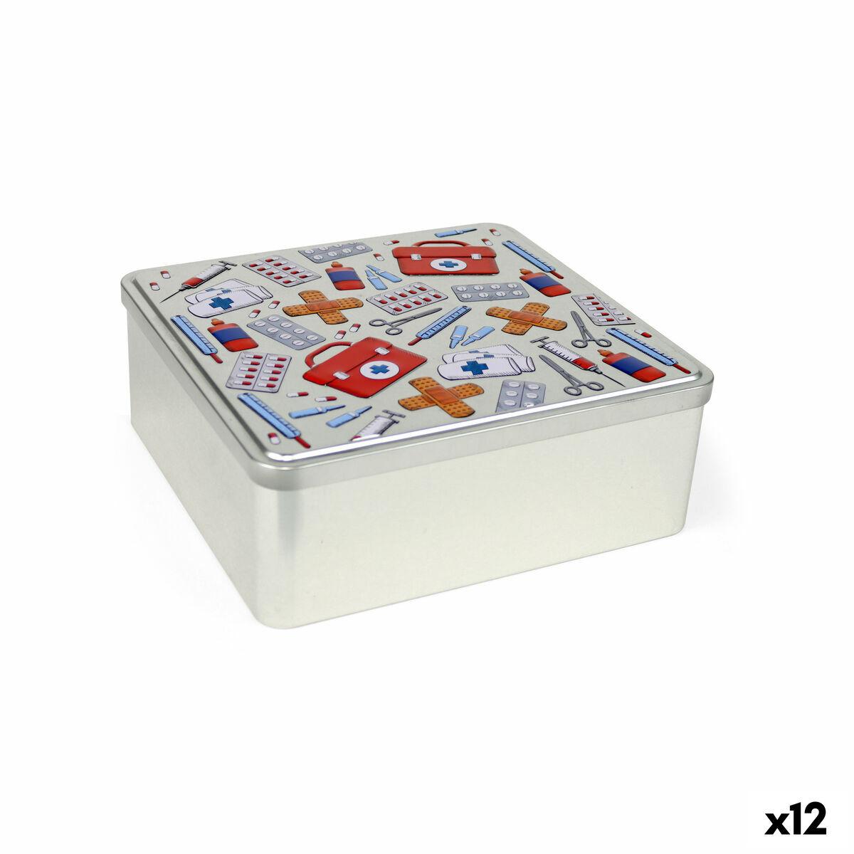 Confortime Multifunktionel metalæske Nurse 23,7 × 22,2 × 8,9 cm - 12 stk.