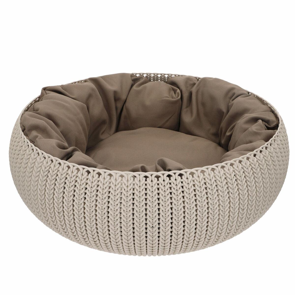 Curver Hytte katte- og hundeseng - Sand, oval
