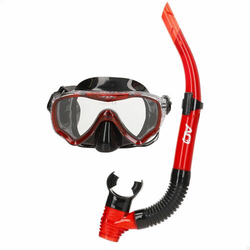 Snorkel beskyttelsesbriller og rør AquaSport Blå Rød (6 enheder)