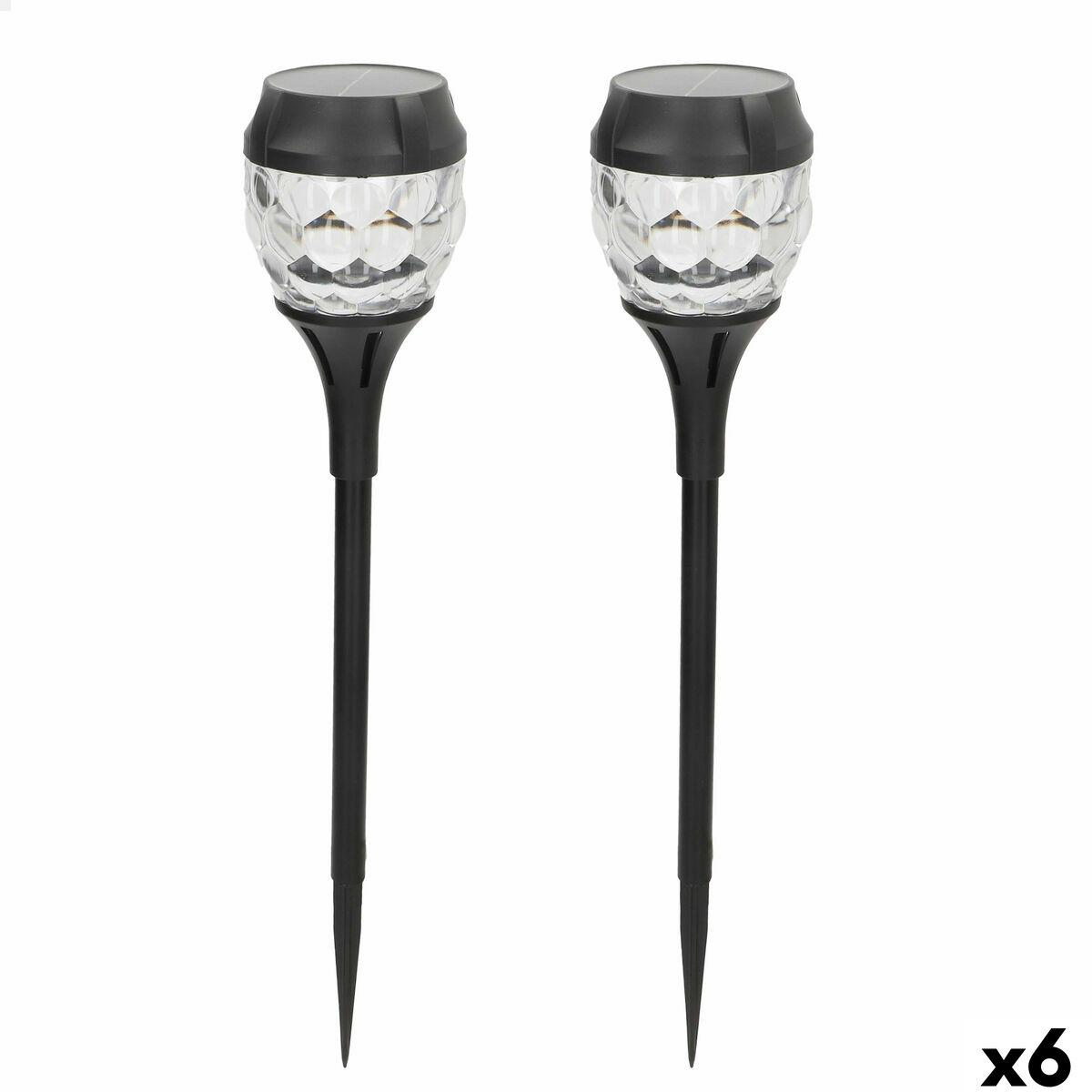 Aktive solcellelamper på spyd 9 × 40 × 9 cm - 6 stk.