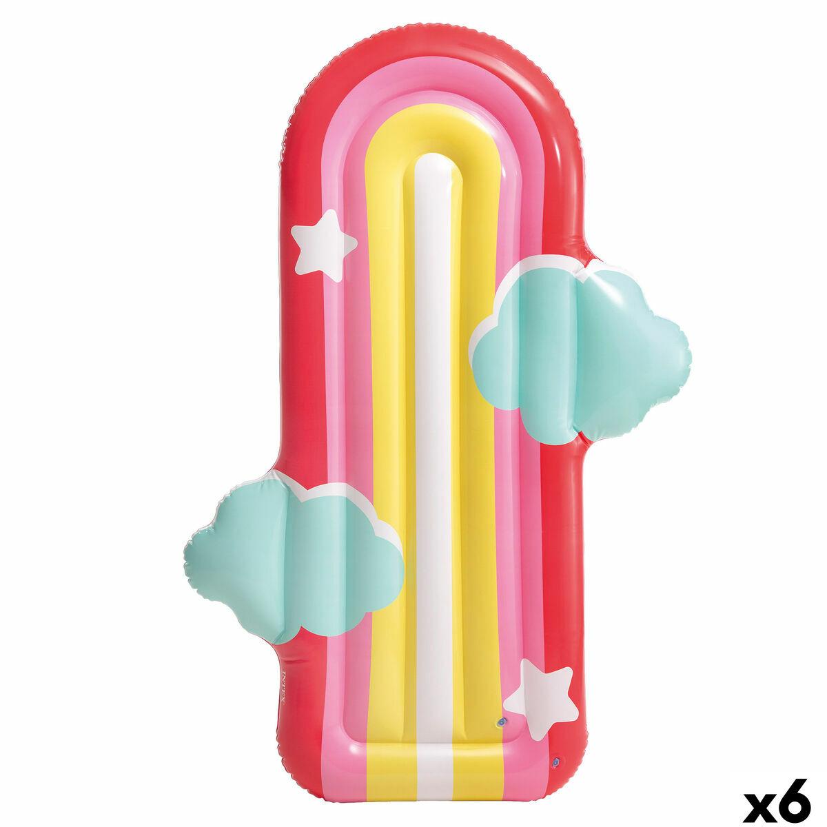 Intex luftmadras - Regnbue 183 × 132 cm, multifarvet (6 stk.)