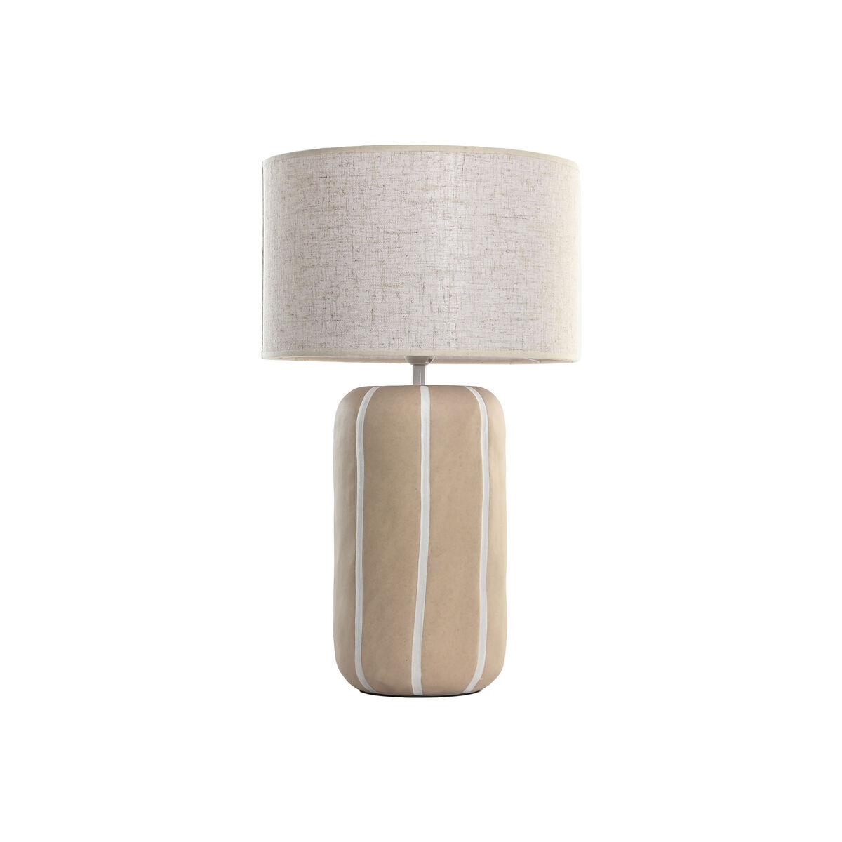 Bordlampe - hvid/brun, E27, 50 W, 220 V