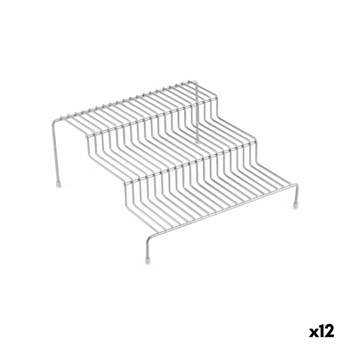 Confortime organizer til køkkenskab, metal, sølv - 26 × 25 × 11,5 cm (12 stk)