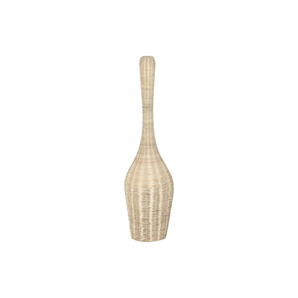 Gulvlampe - brun rattanlook, E27, 60 W, 85 cm
