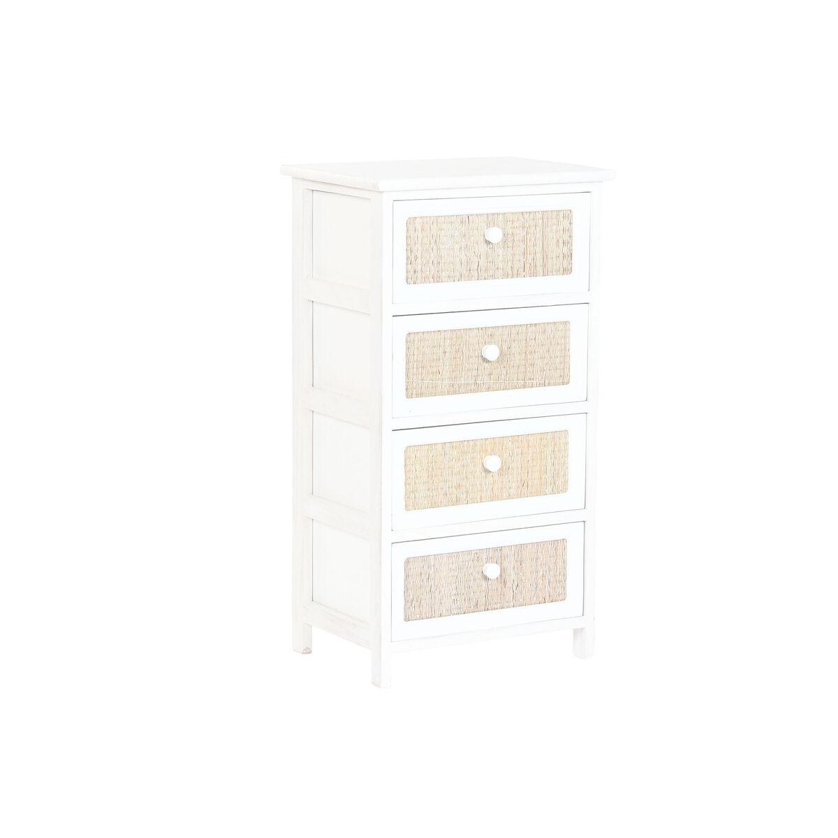 Kommode - hvid cottage, 4 skuffer, 40 × 29 × 73 cm