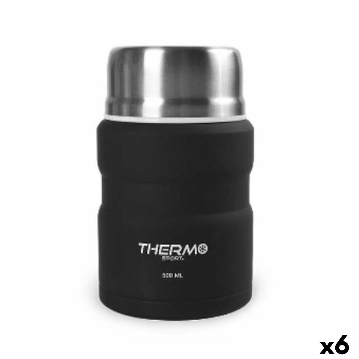 Termokande ThermoSport Sort Stål 500 ml (6 enheder)