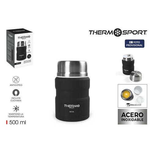 Termokande ThermoSport Sort Stål 500 ml (6 enheder)
