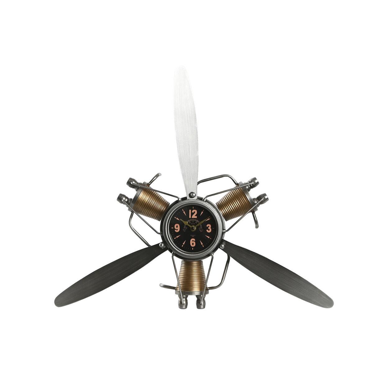 Vægur - gylden/sølv metal, vintage, 63 × 12 × 55 cm