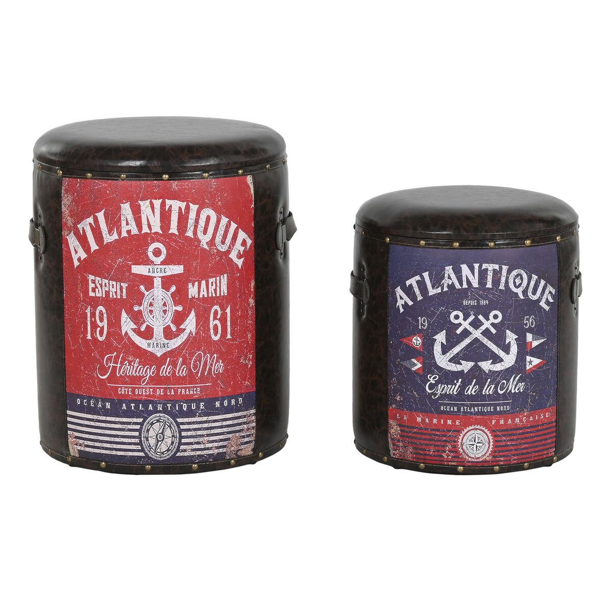 Dekorative æsker - brun/multifarvet, vintage (polyuretan & metal)