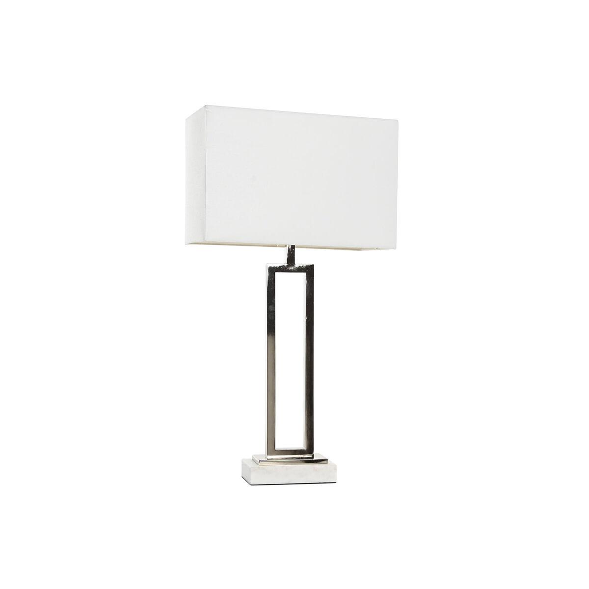 Bordlampe - hvid/sølv, moderne, 50 W, E27