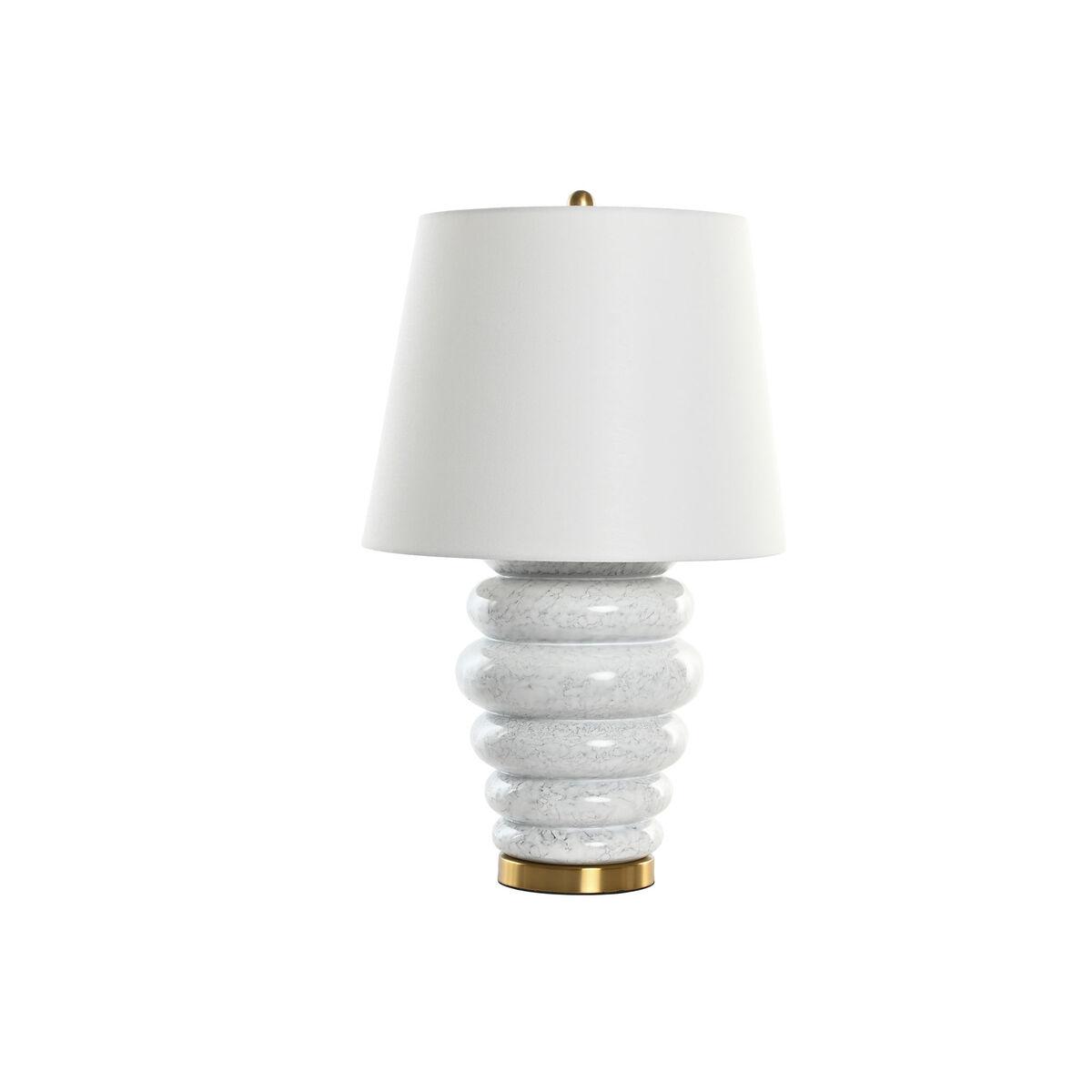 Bordlampe - hvid/gylden, E27, 50 W