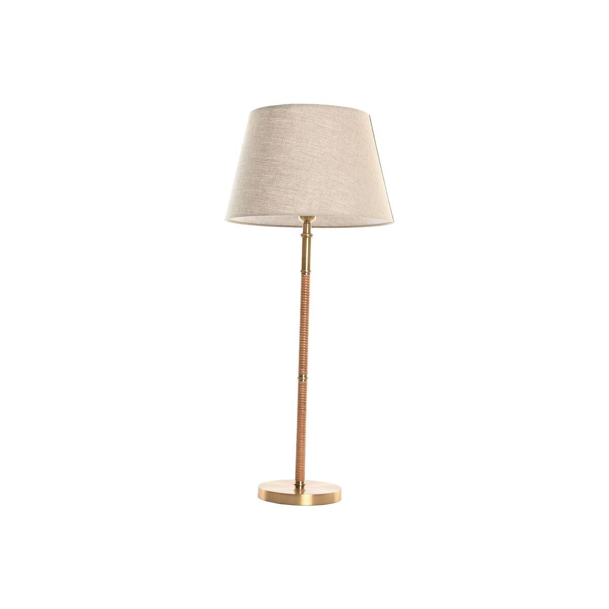 Bordlampe Home ESPRIT Beige Gylden Natur 50 W 220 V