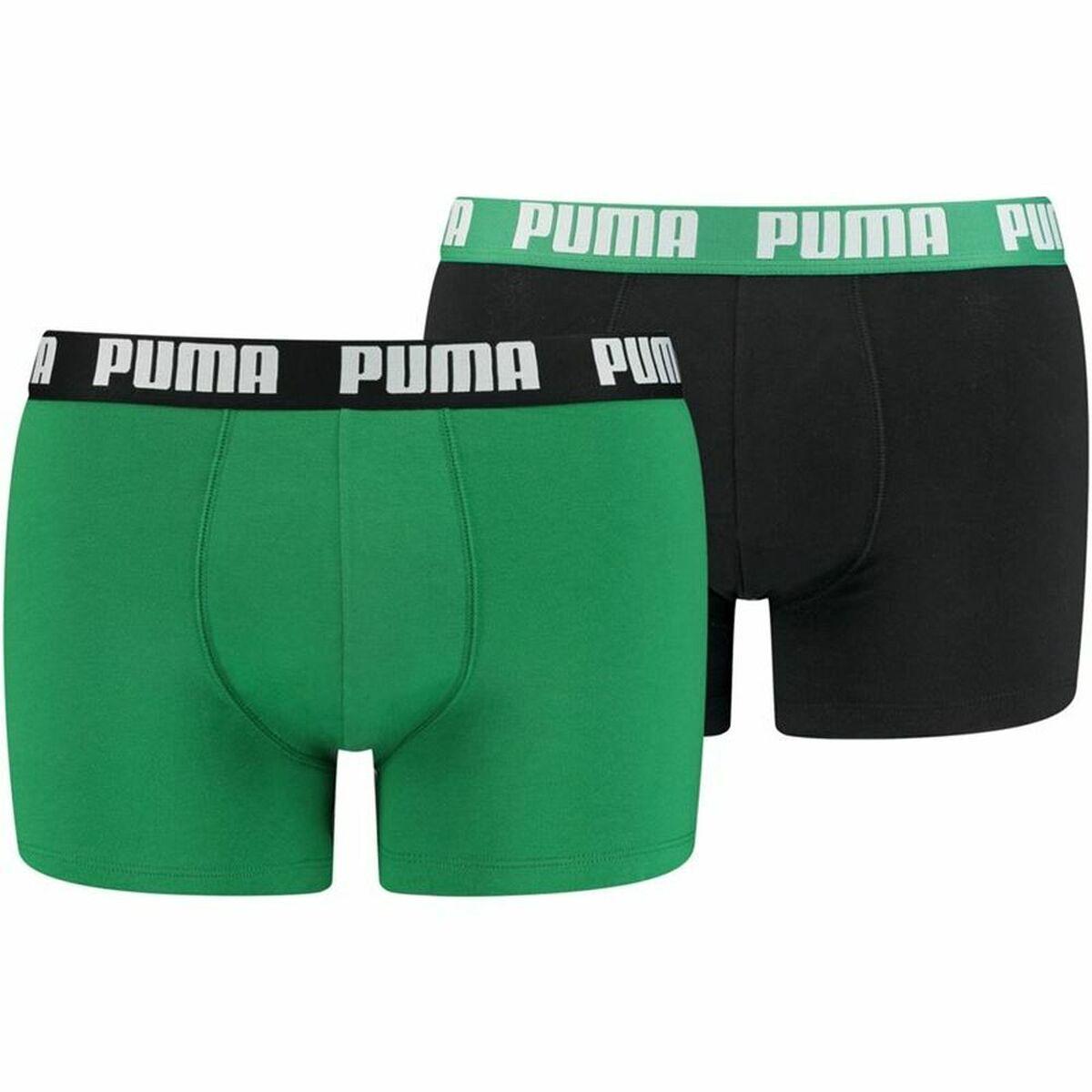 Puma boxershorts til mænd Basic, grøn - 2-pak, str. L