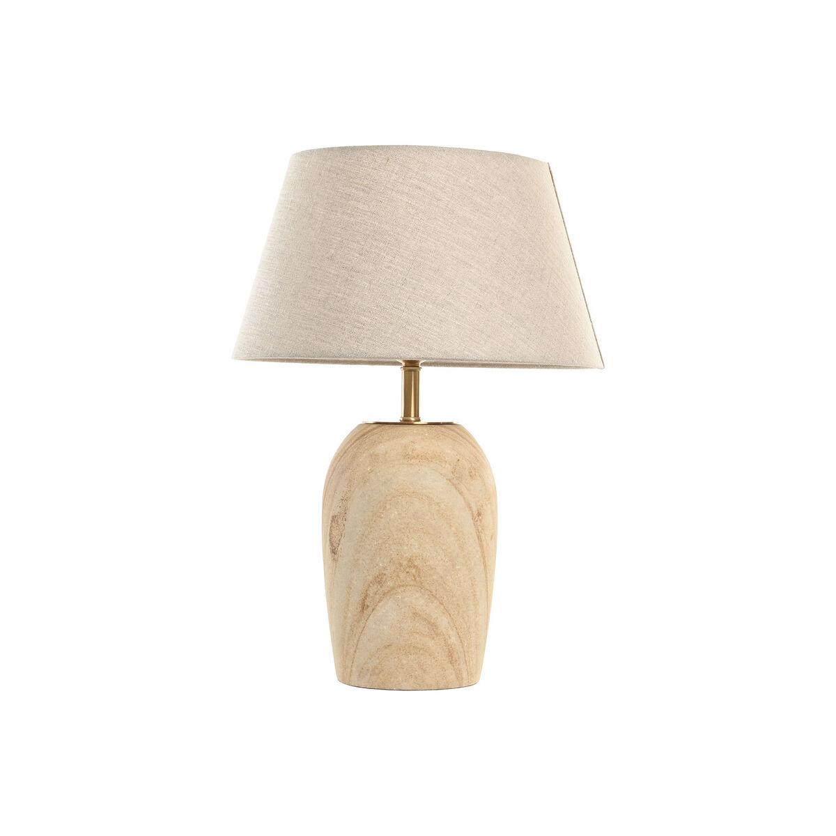 Bordlampe Home ESPRIT Beige Gylden Natur 50 W 220 V