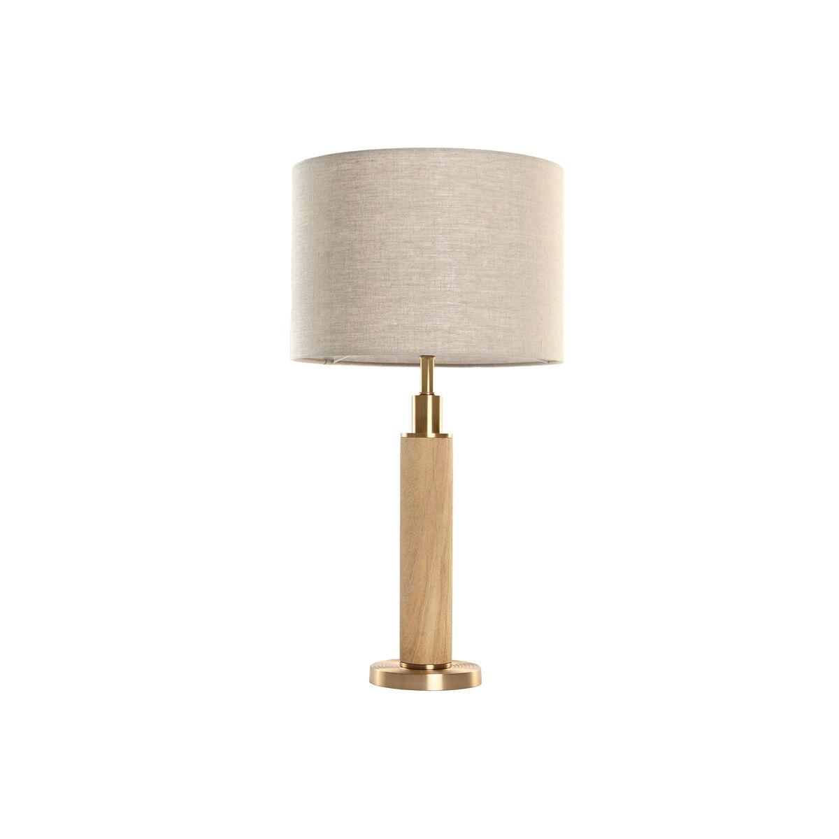 Bordlampe Home ESPRIT Beige Gylden 50 W 220 V