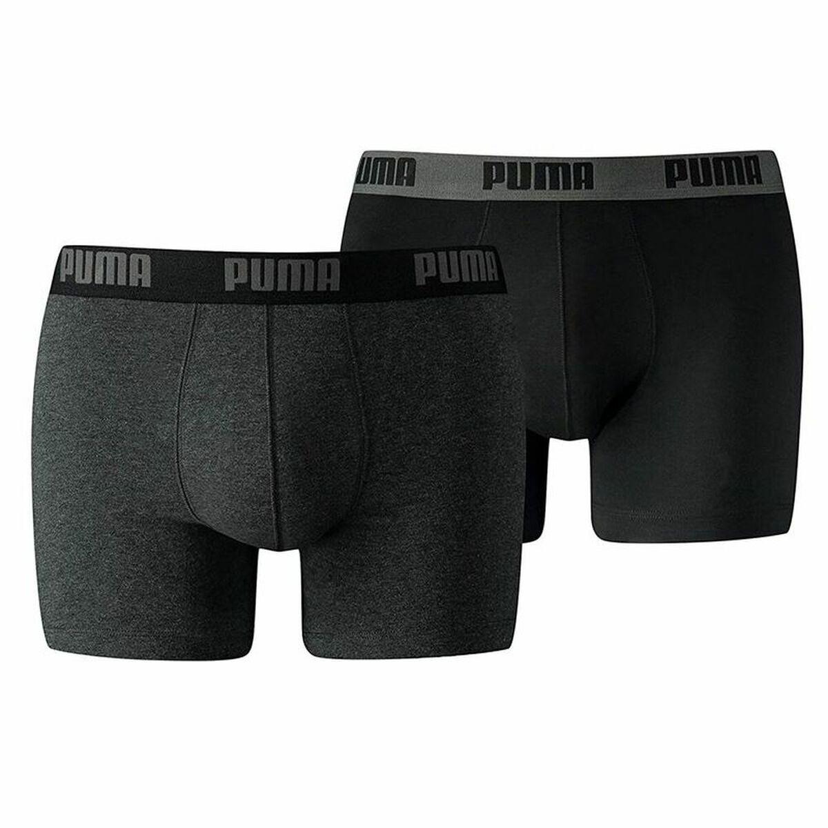 Puma Boxer Basic 2-pack - Sort/Grå - XL