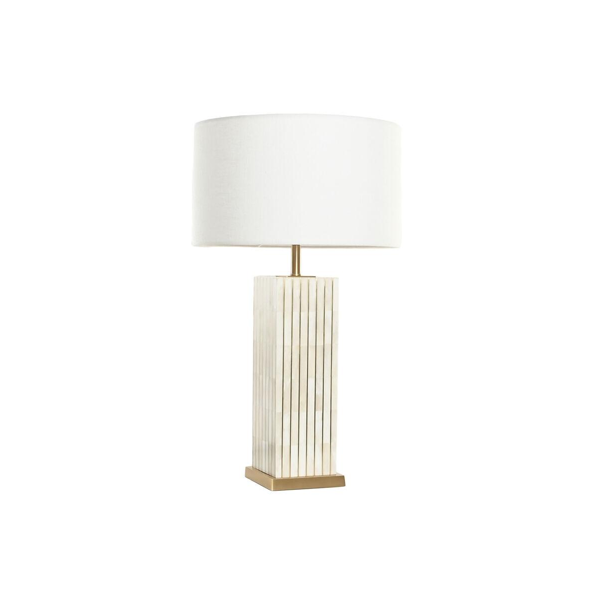 Bordlampe Home ESPRIT Beige Gylden 50 W 220 V