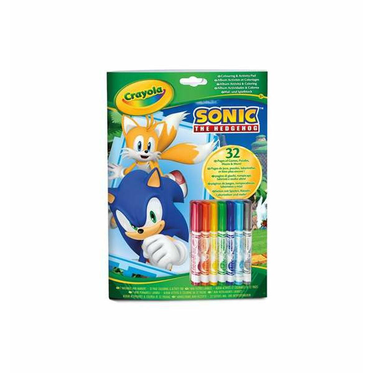 Farvesæt Crayola Sonic the Hedgehog - tegningssæt til børn