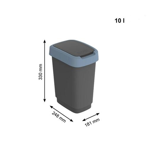 Skraldespand Rotho Twist Blue Blå Plastik 10 L