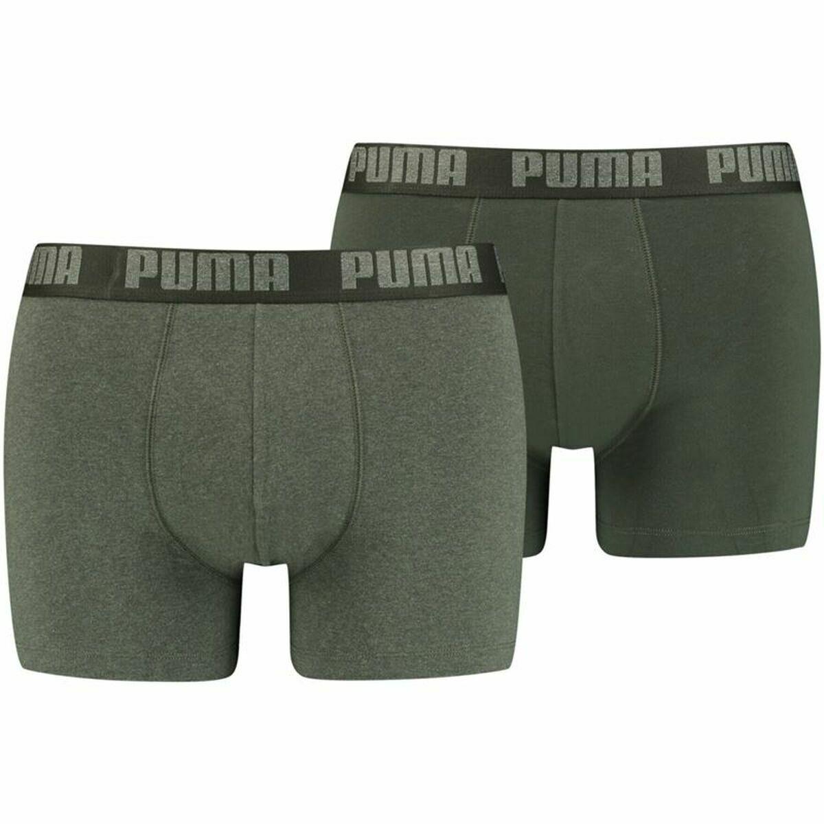 Puma boxershorts til mænd - Basic 2-pak, mørkegrøn, 2XL