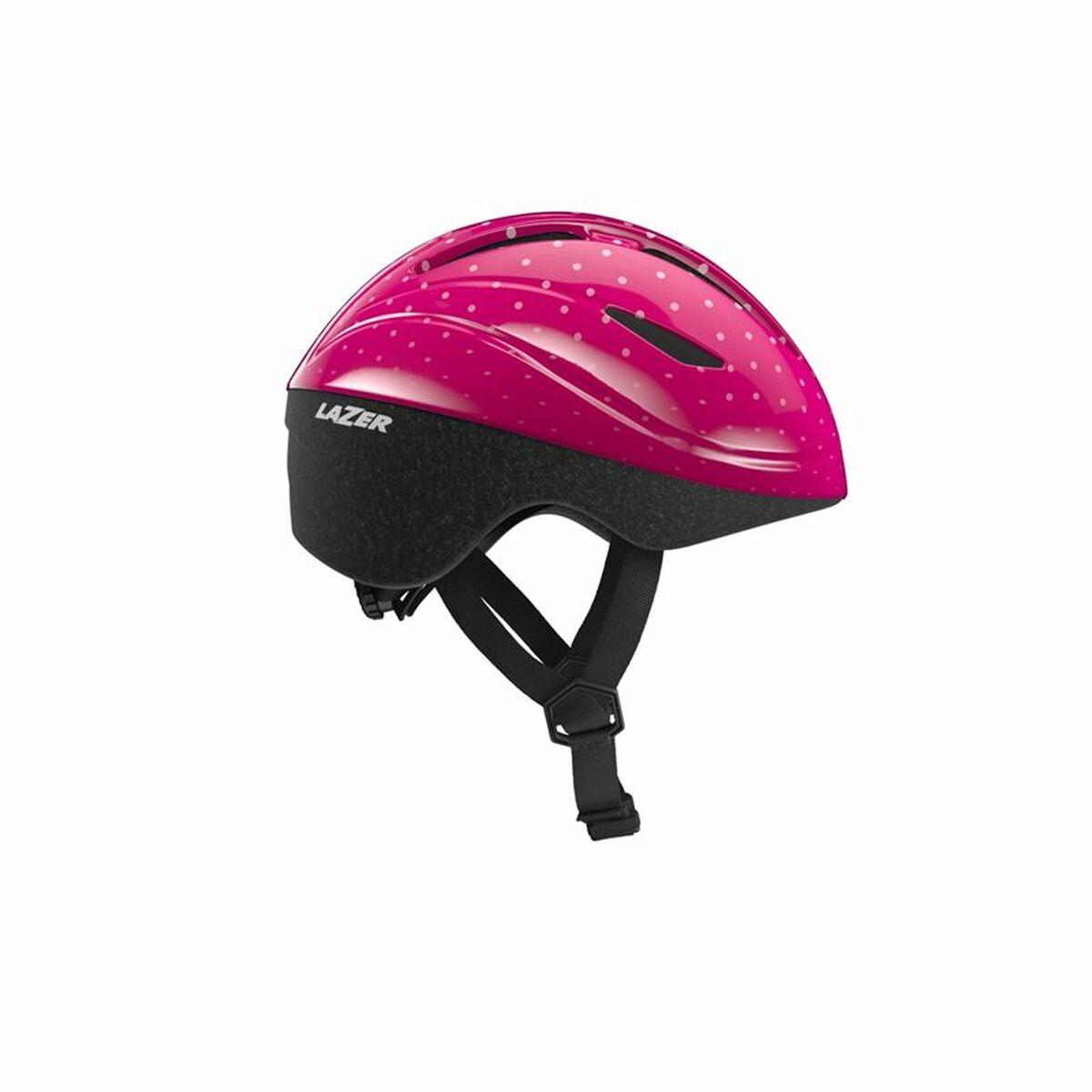 Lazer cykelhjelm til voksne 46-52 cm - pink med prikker
